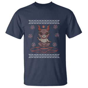 Cute Baby Baphomet T Shirt Ugly Christmas Sweater Occult Gift TS02 Navy Print Your Wear