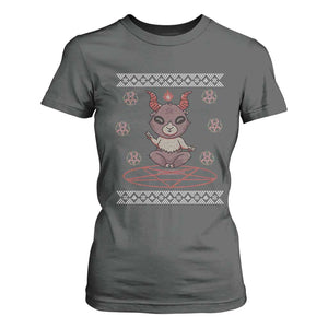 Cute Baby Baphomet T Shirt For Women Ugly Christmas Sweater Occult Gift TS02 Dark Heather Print Your Wear