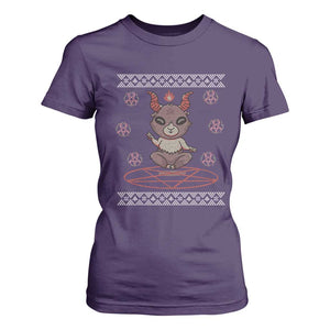 Cute Baby Baphomet T Shirt For Women Ugly Christmas Sweater Occult Gift TS02 Purple Print Your Wear