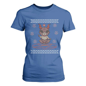 Cute Baby Baphomet T Shirt For Women Ugly Christmas Sweater Occult Gift TS02 Royal Blue Print Your Wear