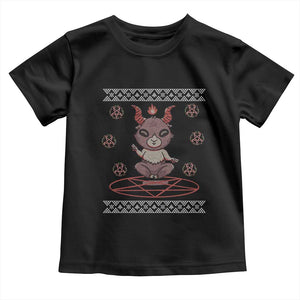 Cute Baby Baphomet Toddler T Shirt Ugly Christmas Sweater Occult Gift TS02 Black Print Your Wear