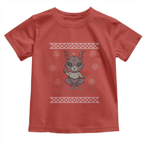 Cute Baby Baphomet Toddler T Shirt Ugly Christmas Sweater Occult Gift TS02 Red Print Your Wear