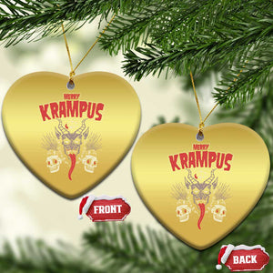 Merry Krampus Xmas Christmas Ornament Naughty Xmas Psychobilly Horror TS02 Heart Gold Print Your Wear