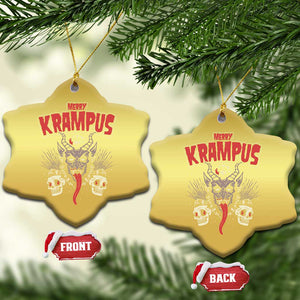 Merry Krampus Xmas Christmas Ornament Naughty Xmas Psychobilly Horror TS02 Snow Flake Gold Print Your Wear