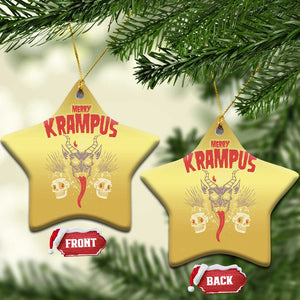 Merry Krampus Xmas Christmas Ornament Naughty Xmas Psychobilly Horror TS02 Star Gold Print Your Wear