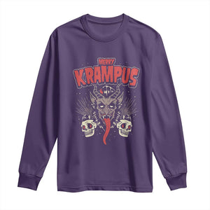 Merry Krampus Christmas Long Sleeve Shirt Naughty Xmas Psychobilly Horror TS02 Purple Print Your Wear