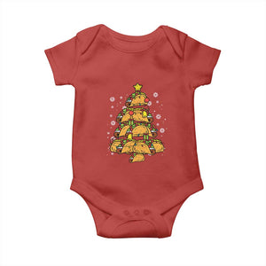 Taco Christmas Tree Baby Onesie Mexican Food Tacos Lover Xmas in Mexico TS02 Red Print Your Wear