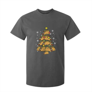 Taco Christmas Tree T Shirt For Kid Mexican Food Tacos Lover Xmas in Mexico TS02 Dark Heather Print Your Wear