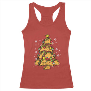 Taco Christmas Tree Racerback Tank Top Mexican Food Tacos Lover Xmas in Mexico TS02 Red Print Your Wear