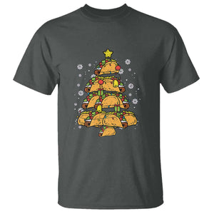 Taco Christmas Tree T Shirt Mexican Food Tacos Lover Xmas in Mexico TS02 Dark Heather Print Your Wear