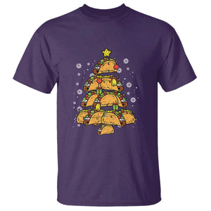 Taco Christmas Tree T Shirt Mexican Food Tacos Lover Xmas in Mexico TS02 Purple Print Your Wear