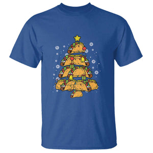 Taco Christmas Tree T Shirt Mexican Food Tacos Lover Xmas in Mexico TS02 Royal Blue Print Your Wear