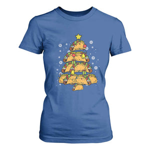 Taco Christmas Tree T Shirt For Women Mexican Food Tacos Lover Xmas in Mexico TS02 Royal Blue Print Your Wear