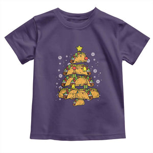 Taco Christmas Tree Toddler T Shirt Mexican Food Tacos Lover Xmas in Mexico TS02 Purple Print Your Wear