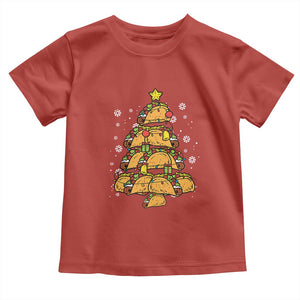 Taco Christmas Tree Toddler T Shirt Mexican Food Tacos Lover Xmas in Mexico TS02 Red Print Your Wear