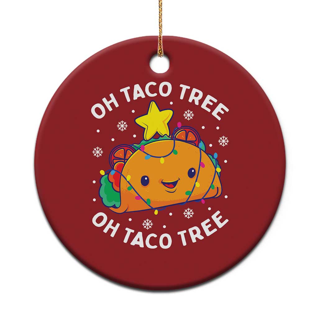 Taco Xmas Tree Christmas Ornament Oh Taco Tree Cute Xmas Mexican Food Lover TS02 Print Your Wear