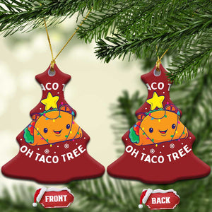 Taco Xmas Tree Christmas Ornament Oh Taco Tree Cute Xmas Mexican Food Lover TS02 Christmas Tree Red Print Your Wear