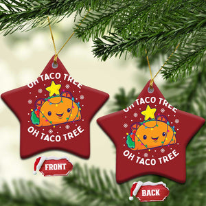 Taco Xmas Tree Christmas Ornament Oh Taco Tree Cute Xmas Mexican Food Lover TS02 Star Red Print Your Wear