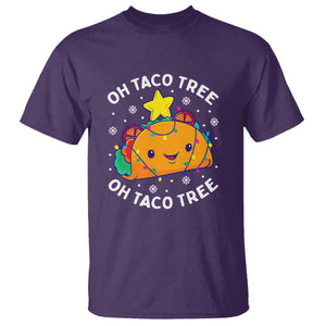 Taco Christmas Tree T Shirt Oh Taco Tree Cute Xmas Mexican Food Lover TS02 Purple Print Your Wear