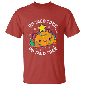 Taco Christmas Tree T Shirt Oh Taco Tree Cute Xmas Mexican Food Lover TS02 Red Print Your Wear