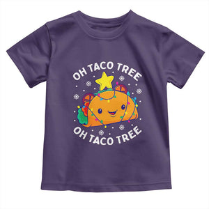 Taco Christmas Tree Toddler T Shirt Oh Taco Tree Cute Xmas Mexican Food Lover TS02 Purple Print Your Wear