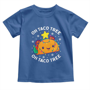 Taco Christmas Tree Toddler T Shirt Oh Taco Tree Cute Xmas Mexican Food Lover TS02 Royal Blue Print Your Wear