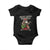 Heavy Metal Santa Baby Onesie Playing Guitar Christmas Rock Music Lover TS02 Black Print Your Wear