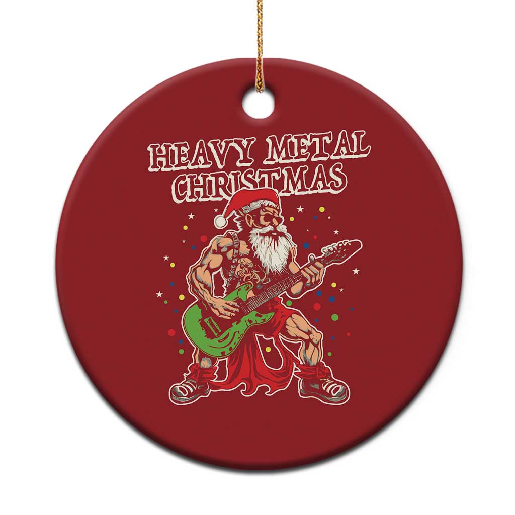 Heavy Metal Santa Christmas Ornament Playing Guitar Christmas Rock Music Lover TS02 Print Your Wear