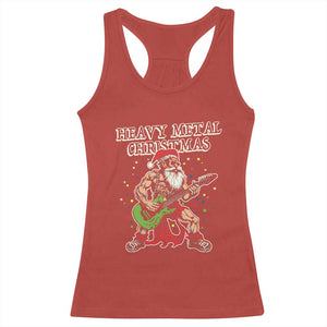 Heavy Metal Santa Racerback Tank Top Playing Guitar Christmas Rock Music Lover TS02 Red Print Your Wear