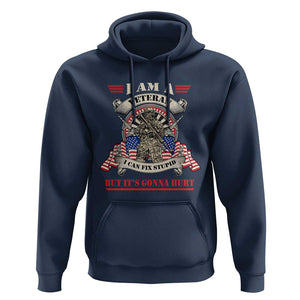 Funny Veteran Hoodie I Can Fix Stupid But It's Gonna Hurt TS02 Navy Print Your Wear