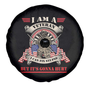 Funny Veteran Spare Tire Cover I Can Fix Stupid But It's Gonna Hurt TS02 Print Your Wear