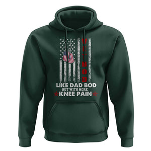 American Vetbod Hoodie Like Dad Bod But With More Knee Pain Patriotic Dog Tag US Flag TS02 Dark Forest Green Print Your Wear