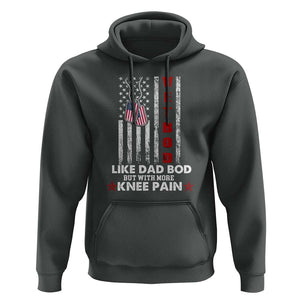 American Vetbod Hoodie Like Dad Bod But With More Knee Pain Patriotic Dog Tag US Flag TS02 Dark Heather Print Your Wear