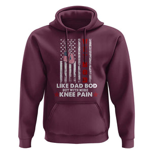 American Vetbod Hoodie Like Dad Bod But With More Knee Pain Patriotic Dog Tag US Flag TS02 Maroon Print Your Wear