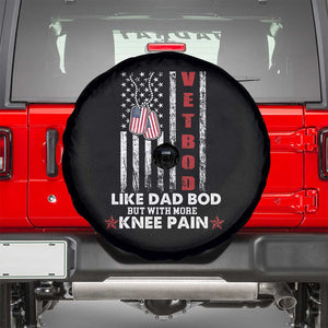 American Vetbod Spare Tire Cover Like Dad Bod But With More Knee Pain Patriotic Dog Tag US Flag TS02 Black Print Your Wear