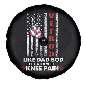 American Vetbod Spare Tire Cover Like Dad Bod But With More Knee Pain Patriotic Dog Tag US Flag TS02 Print Your Wear