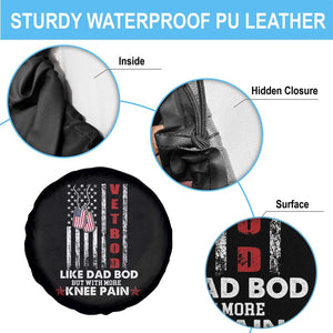 American Vetbod Spare Tire Cover Like Dad Bod But With More Knee Pain Patriotic Dog Tag US Flag TS02 Print Your Wear