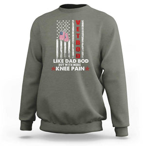 American Vetbod Sweatshirt Like Dad Bod But With More Knee Pain Patriotic Dog Tag US Flag TS02 Military Green Print Your Wear