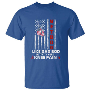 American Vetbod T Shirt Like Dad Bod But With More Knee Pain Patriotic Dog Tag US Flag TS02 Royal Blue Print Your Wear