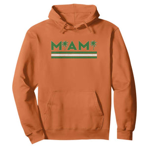 Retro Miami Palm Tree Hoodie Vintage South Florida Pride Distressed Orange and Green TS02 Orange Print Your Wear