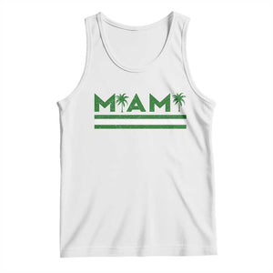 Retro Miami Palm Tree Tank Top Vintage South Florida Pride Distressed Orange and Green TS02 White Print Your Wear