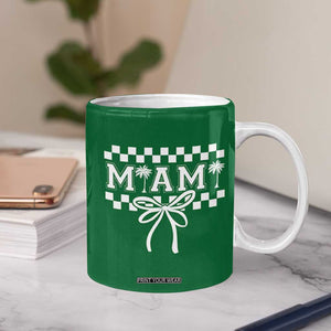 Preppy Miami Bow Aesthetic Coffee Mug Cute Checkered Palm Tree College Girl TS02 Print Your Wear