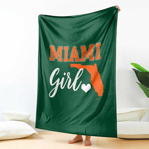 Miami Girl Pride Throw Blanket Florida State Map Local Love TS02 Print Your Wear