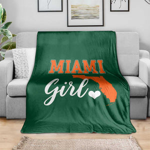 Miami Girl Pride Throw Blanket Florida State Map Local Love TS02 Print Your Wear