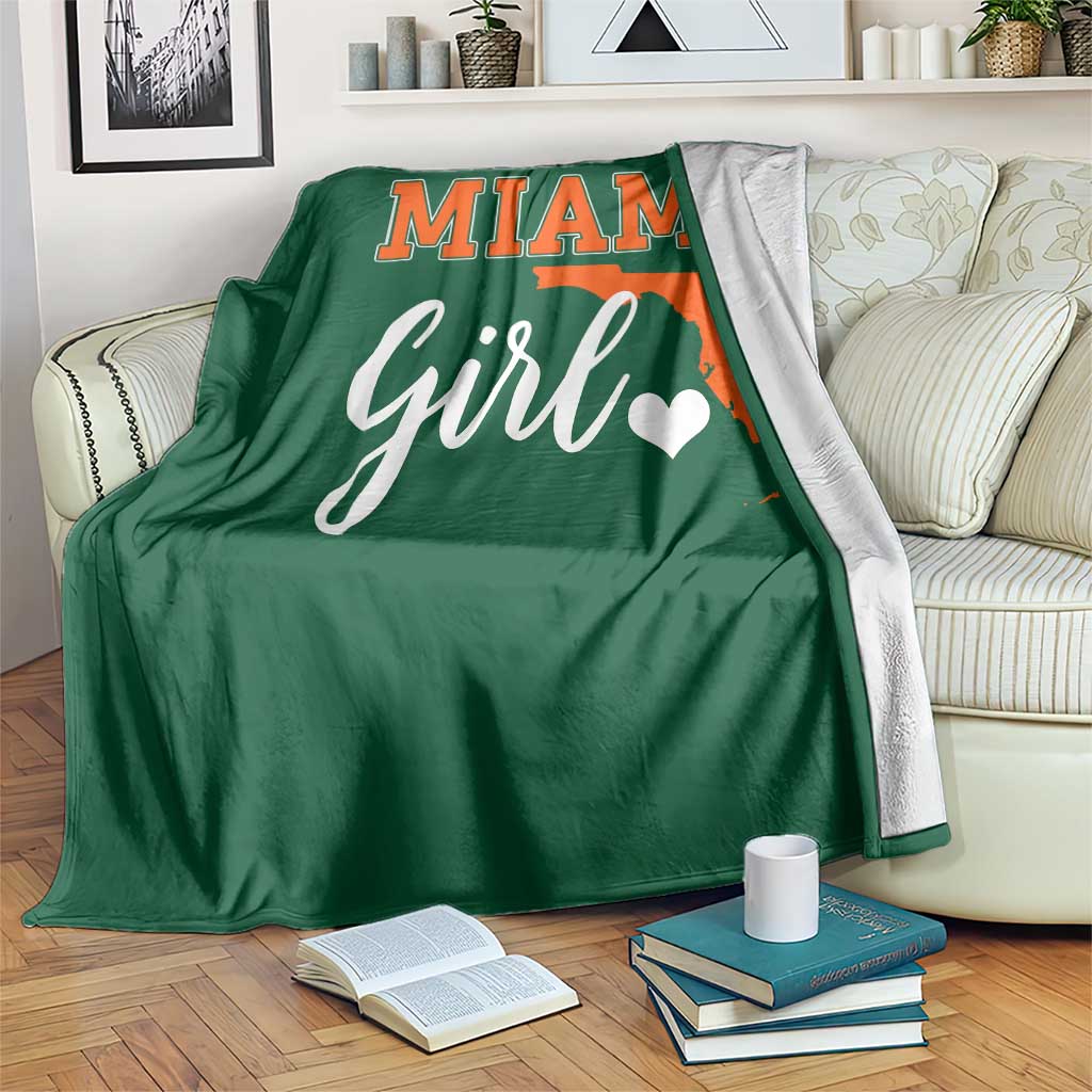 Miami Girl Pride Throw Blanket Florida State Map Local Love TS02 Print Your Wear
