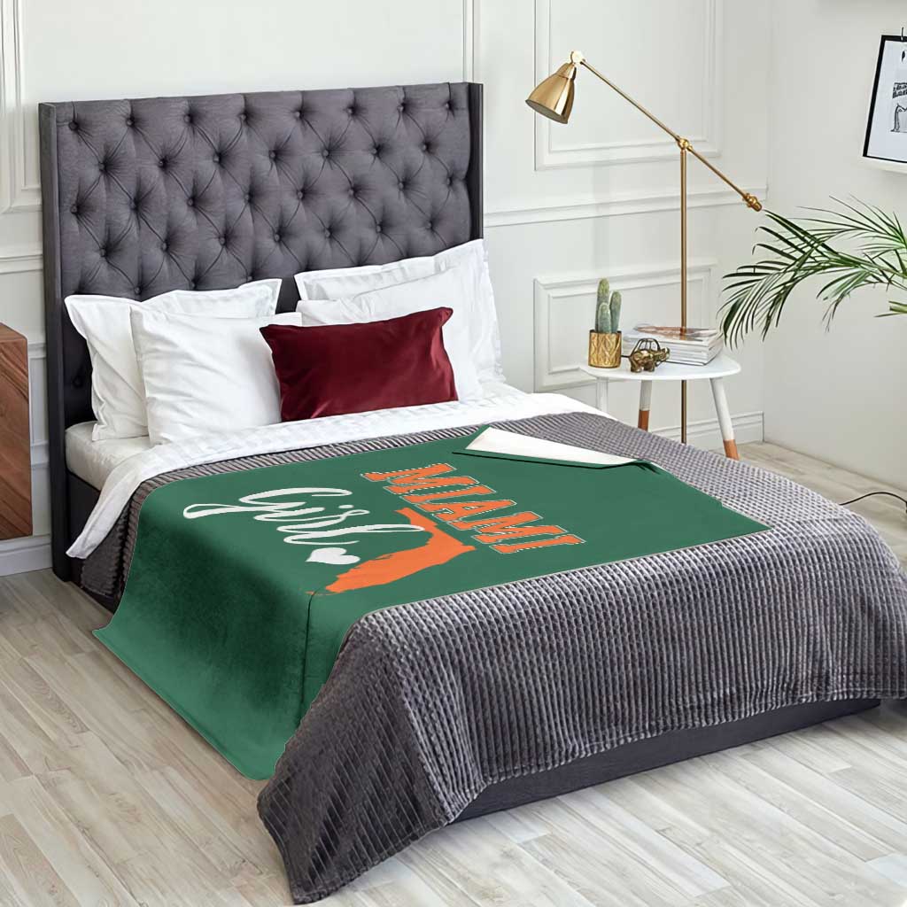 Miami Girl Pride Throw Blanket Florida State Map Local Love TS02 Print Your Wear