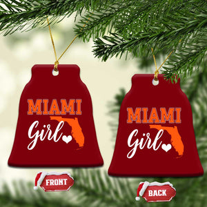 Miami Girl Pride Ceramic Ornament Florida State Map Local Love TS02 Print Your Wear