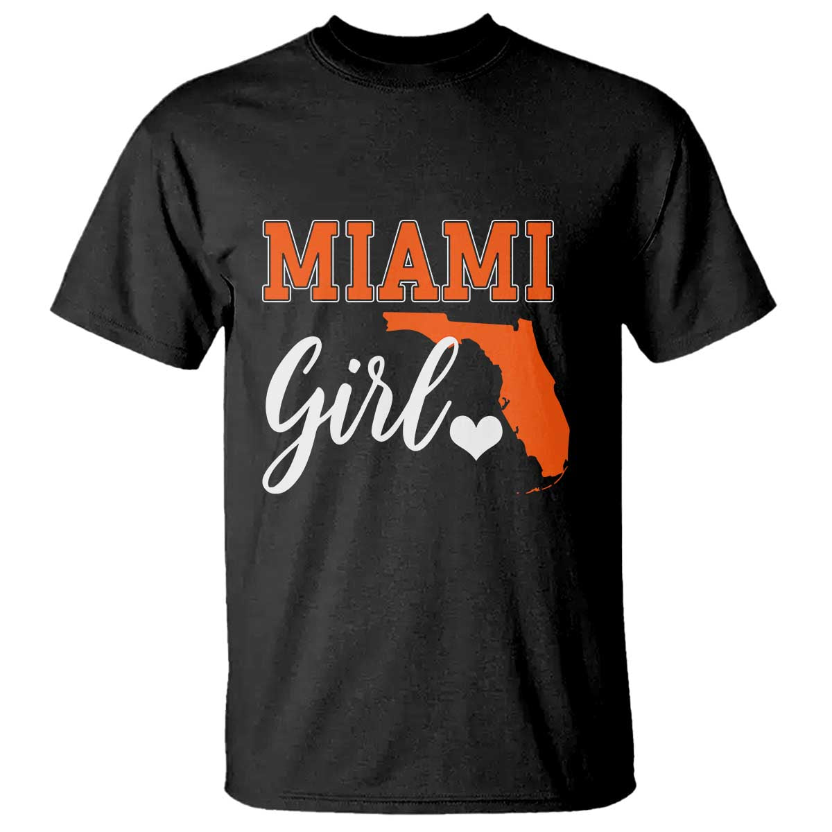 Miami Girl Pride T Shirt Florida State Map Local Love TS02 Black Print Your Wear