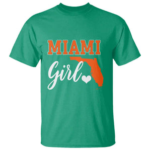 Miami Girl Pride T Shirt Florida State Map Local Love TS02 Irish Green Print Your Wear