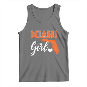 Miami Girl Pride Tank Top Florida State Map Local Love TS02 Black Heather Print Your Wear